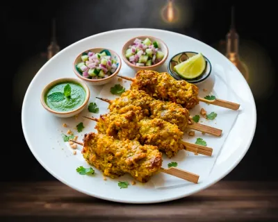 Vindaloo agneau tikka brochette