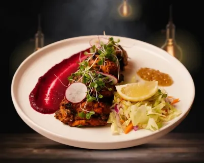 Achari agneau tikka